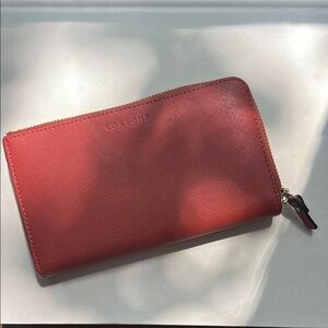 Lo&Sons Saffiano Leather Zip-Around Wallet